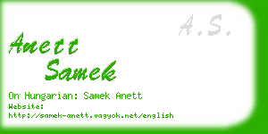 anett samek business card